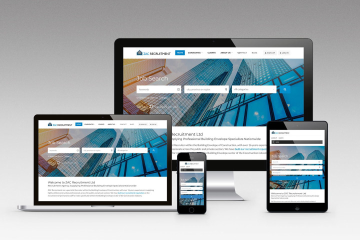 Zac recruitment web design by space five creative